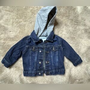 Old Navy baby hooded jean jacket 6-12 months